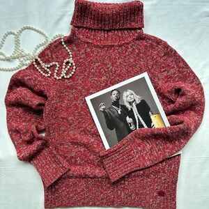 Cozy Red Turtleneck Sweater
